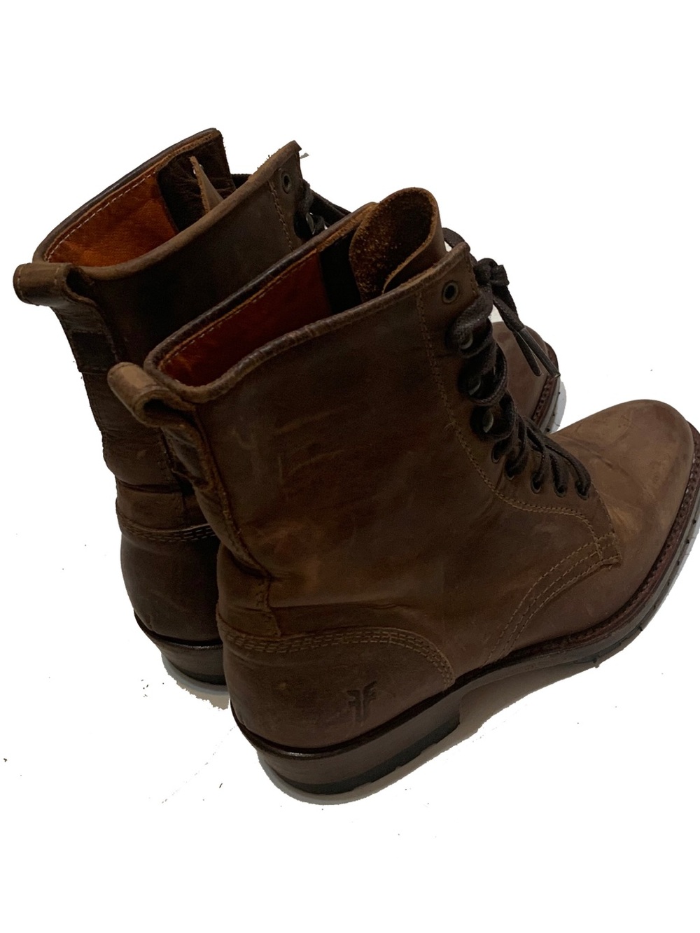 Frye Women’s Brown Leather Lace-Up Boots